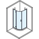 VITRA LINE Duschabtrennung Viertelkreis 1200x900mm, R550, links, Klarglas