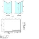 Altis Line Rechteckige Duschkabine 1200x800mm L/R Variante