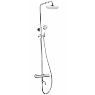 KIMURA Thermostat Duschsäule mit Wanneneinlauf, 880-1330mm, Chrom