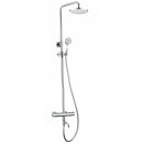 KIMURA Thermostat Duschsäule mit Wanneneinlauf, 880-1330mm, Chrom