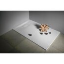 ACORA Mineralguss-Duschwanne, 120x80x3,5cm Rechteck, weiss, Steindekor