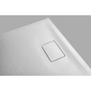 ACORA Mineralguss-Duschwanne, 120x80x3,5cm Rechteck, weiss, Steindekor