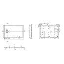 ACORA Mineralguss-Duschwanne, 120x80x3,5cm Rechteck, weiss, Steindekor