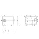 ACORA Mineralguss-Duschwanne, 120x90x3,5cm Rechteck, weiss, Steindekor