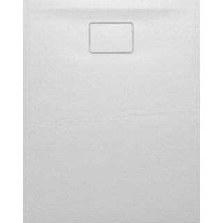 ACORA Mineralguss-Duschwanne , 100x80x3,5cm Rechteck, weiss, Steindekor