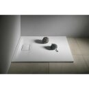 ACORA Mineralguss-Duschwanne , 100x80x3,5cm Rechteck, weiss, Steindekor