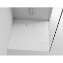 ACORA Mineralguss-Duschwanne,Quadrat 90x90x3,5cm, weiss Steindekor