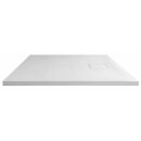 ACORA Mineralguss-Duschwanne,Quadrat 80x80x3,5cm, weiss Steindekor
