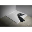 ACORA Mineralguss-Duschwanne,Quadrat 80x80x3,5cm, weiss Steindekor