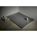 ACORA Mineralguss-Duschwanne, 120x80x3,5cm Rechteck, grau, Steindekor