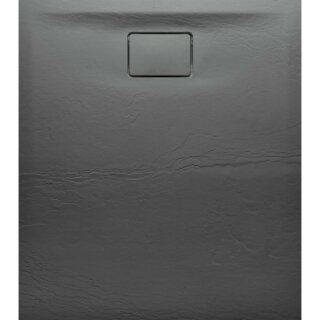 ACORA Mineralguss-Duschwanne , 120x90x3,5cm Rechteck, grau, Steindekor