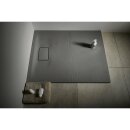 ACORA Mineralguss-Duschwanne , 120x90x3,5cm Rechteck, grau, Steindekor
