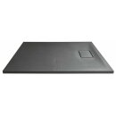 ACORA Mineralguss-Duschwanne 100x80x3,5cm Rechteck, grau, Steindekor
