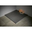 ACORA Mineralguss-Duschwanne,Quadrat 90x90x3,5cm, grau Steindekor