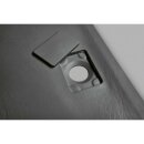 ACORA Mieralguss-Duschwanne,Quadrat 80x80x3,5cm, grau Steindekor
