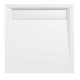 ARENA Mineralguss-Duschwanne mit Rinne 90x90x4cm