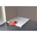 ARENA Mineralguss-Duschwanne mit Rinne 90x90x4cm