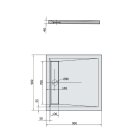 ARENA Mineralguss-Duschwanne mit Rinne 90x90x4cm