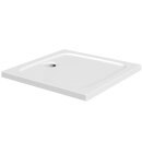 HAK Duschwanne Mineralguss 80x80x4cm mit Wannenfüssen