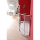 RIVA Duschwanne, Viertelkreis 100x80x4cm, links
