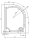 RIVA Duschwanne, Viertelkreis 100x80x4cm, links