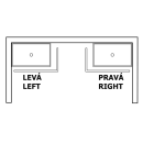 KARIA 120x80 Eckschürze, Höhe 11 cm, rechts