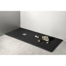 MITIA Gussmarmor-Duschwanne, Rechteck 200x90x3 cm, schwarz