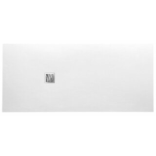 MITIA Gussmarmor-Duschwanne, Rechteck 140x90x3 cm, weiss