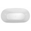 DELONIX Freistehende Gussmarmor-Badewanne 170x84x61,5cm,...