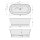 DELONIX Freistehende Gussmarmor-Badewanne 170x84x61,5cm, weiss