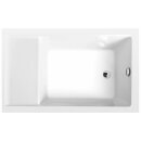 JAZZ 120x75cm Duschwanne mit Sitz, weiss