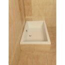 DEEP Duschwanne 100x90x26cm, tief, weiss mit Füssen