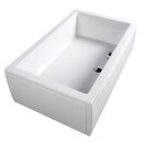 DEEP Rechteck-Duschwanne 130x75x26cm, tief, weiss