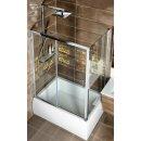 DEEP Duschwanne 120x75x26cm, tief, weiss mit Füssen