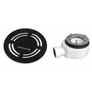 FLEXIA Duschwannensiphon, 90mm, DN40, schwarz
