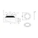 FLEXIA Duschwannensiphon, 90mm, DN40, schwarz