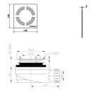 FLEXIA Duschwannensiphon, 90mm, DN40, schwarz