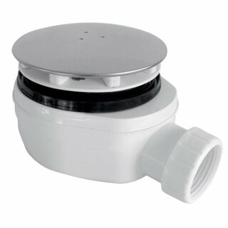 Siphon 90mm, Edelstahl, extraniedrig