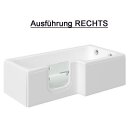 Solarna Badewanne mit Tür/Seniorenbadewanne 170x85/70cm, rechts, , mit Duschkabine