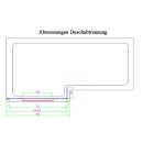 Solarna 170x85/70cm Badewanne mit Tür Seniorenbadewanne, Links,  ohne Duschkabine