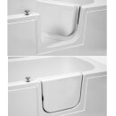 STYLE Badewanne mit Tür/Seniorenbadewanne 170x75cm  Ausführung Links