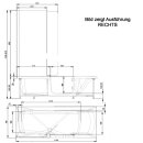 STYLE Badewanne mit Tür/Seniorenbadewanne 170x75cm  Ausführung Links