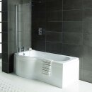 Raumspar Badewanne Skali mit Duschzone 167,5x85/75cm...