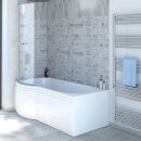 Raumspar Badewanne Skali mit Duschzone 167,5x85/75cm...