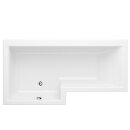 Raumspar Badewanne SYNA mit Duschzone 167,5x85/70 cm,...