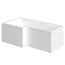 Raumspar Badewanne SYNA mit Duschzone 167,5x85/70 cm, links weiss Komplett Set