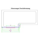 Raumspar Badewanne SYNA mit Duschzone 167,5x85/70 cm, links weiss Komplett Set