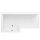 Raumspar Badewanne SYNA mit Duschzone 167,5x85/70 cm, links weiss Komplett Set