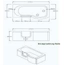 SKALI Badewanne mit Tür/Seniorenbadewanne 167,5x85/75cm, Links,Komplett-Set