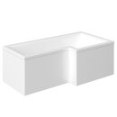 Raumspar Badewanne Syna mit Duschzone 150x85/70cm,...